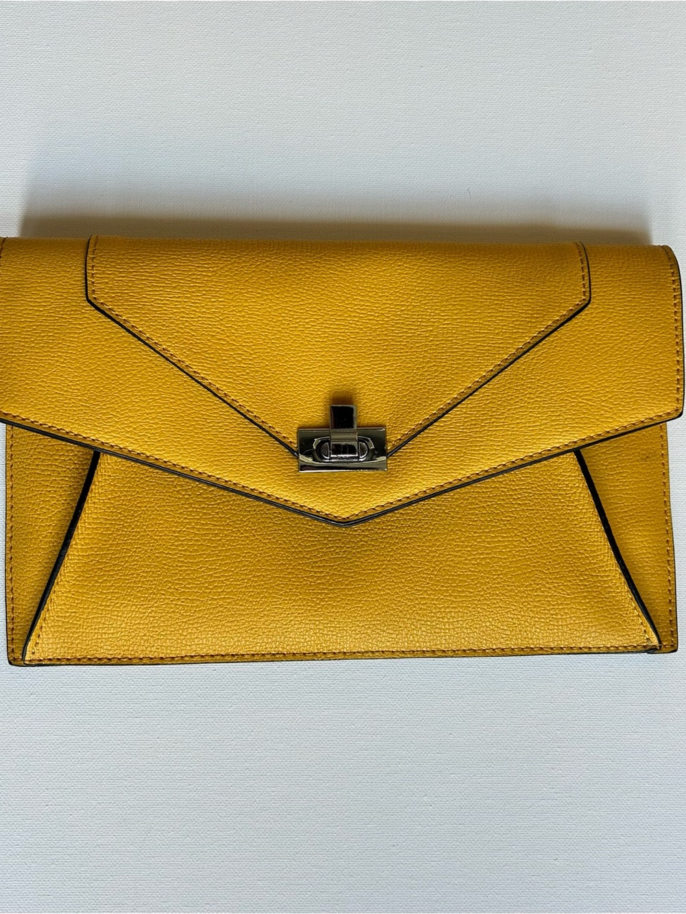 Melie Bianco Yellow Envelope Clutch